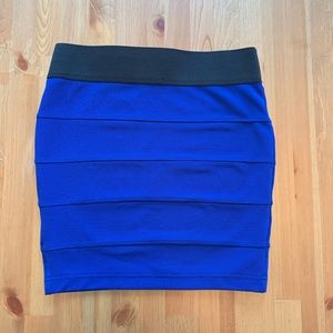 Royal Blue Mini Pencil Skirt